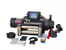 Лебедка  TITAN ULTRA 13500 Lbs , 12V, електрическа, за пътна помощ и джип ( подсилен редуктор ) - 2 години гаранция  | Rudimpex