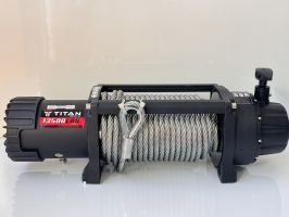 Лебедка  TITAN ULTRA 13500 Lbs , 12V, електрическа, за пътна помощ и джип ( подсилен редуктор ) - 2 години гаранция  | Rudimpex